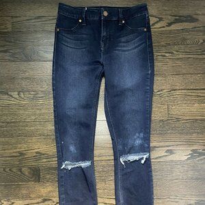 Level 99 High Rise Skinny Ripped Distressed Cropped Ankle Jeans
